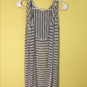 Long vest/short sleeve cardigan with hood